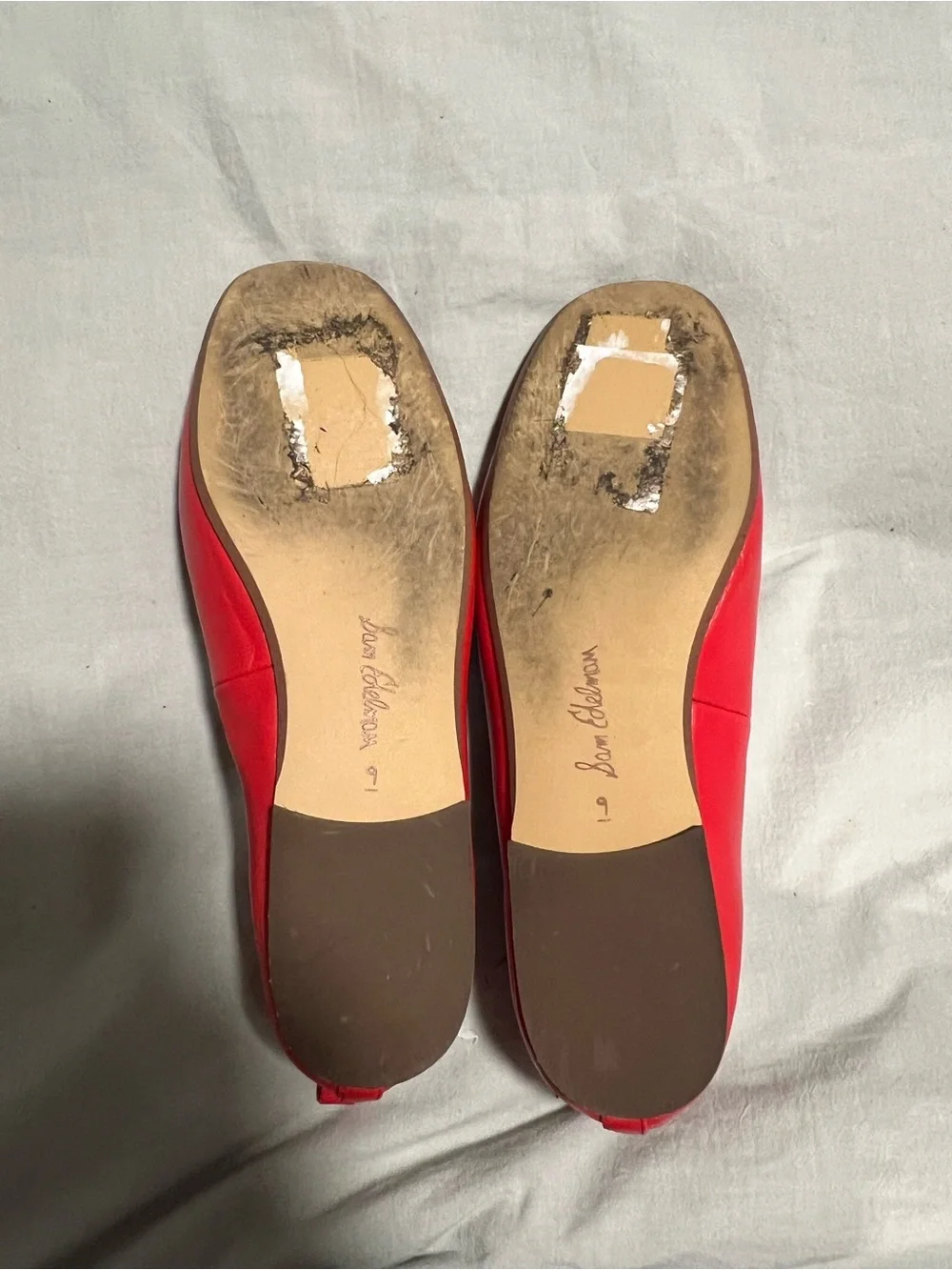 Sam Edelman Meadow Leather Ballet Flats Red Size 9 - Picture 3 of 4